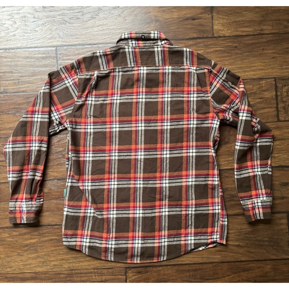 Vissla Men's XL Plaid Flannel Button-Up Shirt-Multicolor - Picture 2 of 8
